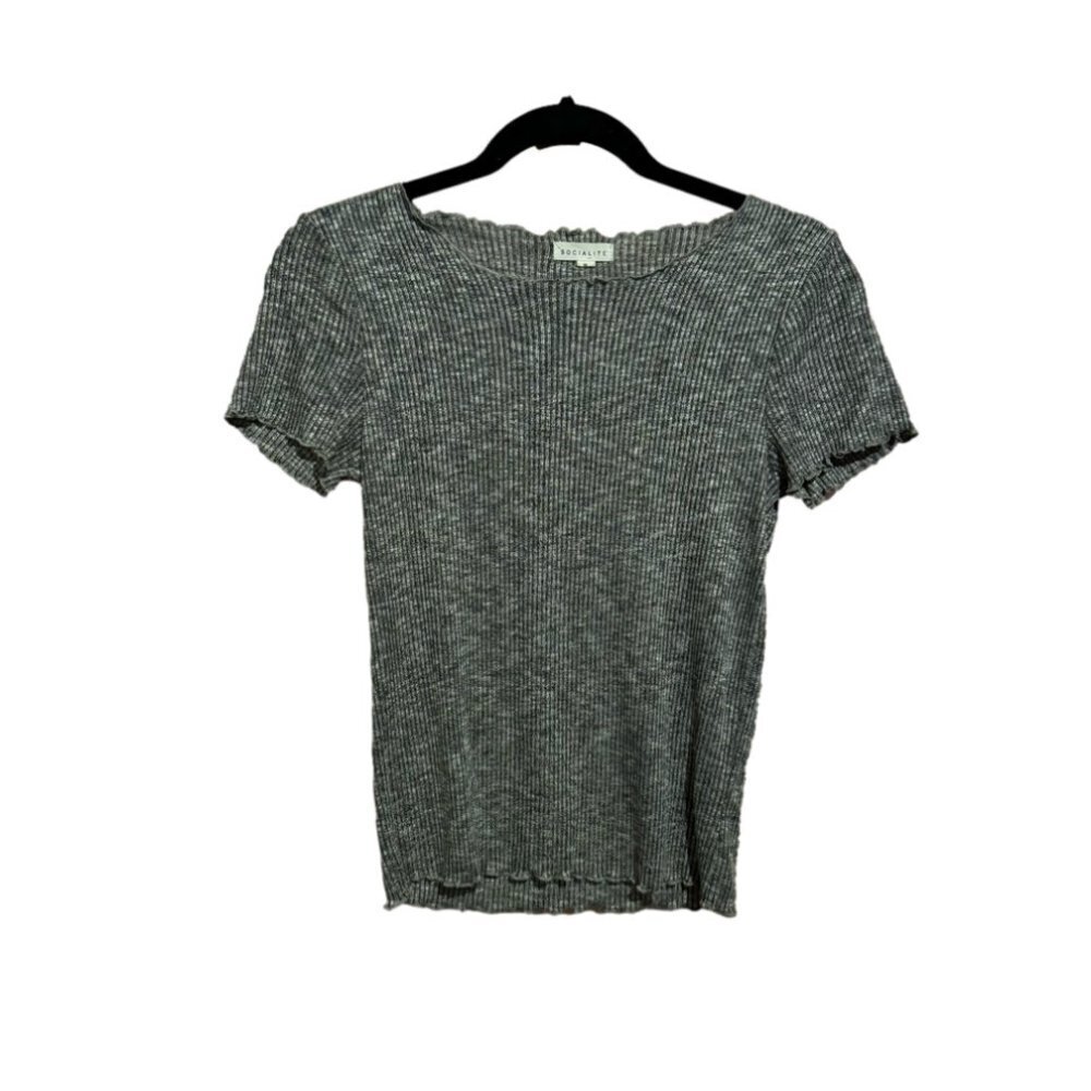 Socialite Gray Heathered Tee